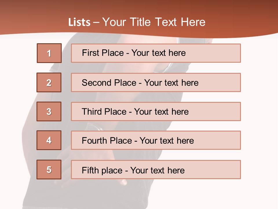 Caucasian Young Backbone PowerPoint Template