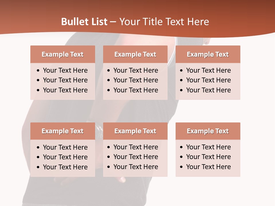 Caucasian Young Backbone PowerPoint Template