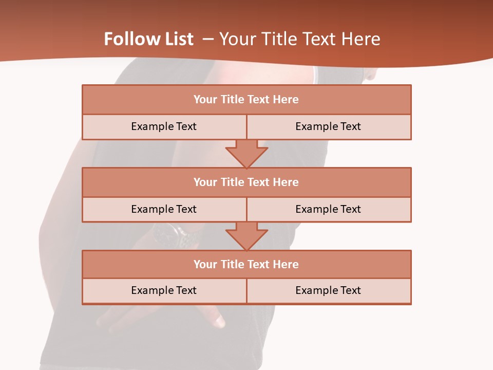 Caucasian Young Backbone PowerPoint Template
