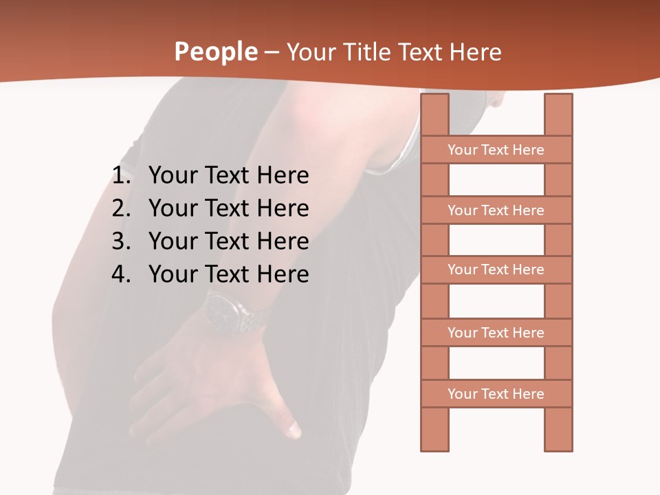 Caucasian Young Backbone PowerPoint Template