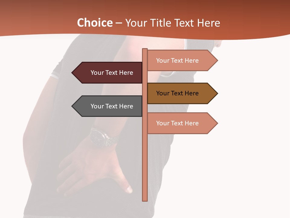 Caucasian Young Backbone PowerPoint Template