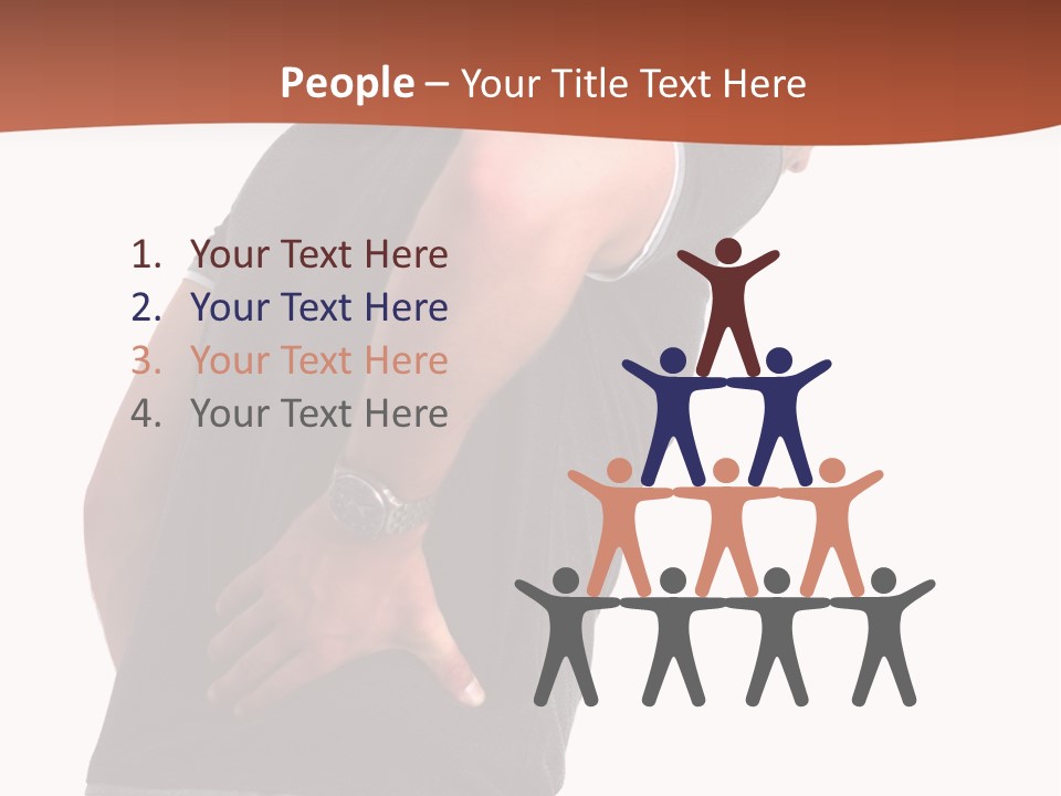 Caucasian Young Backbone PowerPoint Template