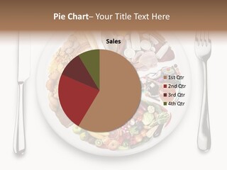 Eat Calories Flatware PowerPoint Template