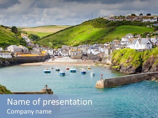 England Coastline Cornwall PowerPoint Template