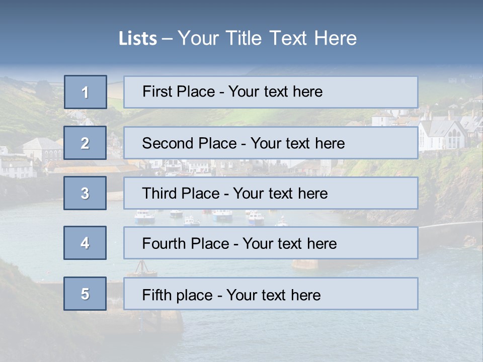 England Coastline Cornwall PowerPoint Template