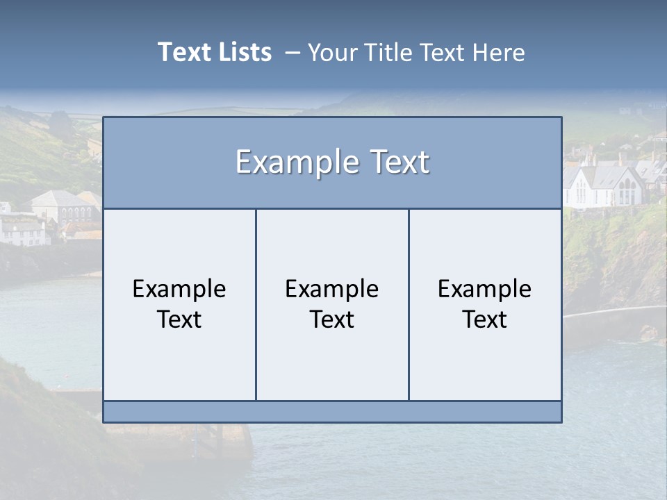 England Coastline Cornwall PowerPoint Template