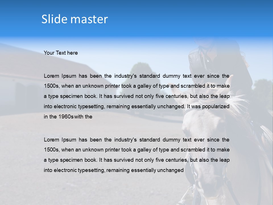 Sport Stallion Kid PowerPoint Template