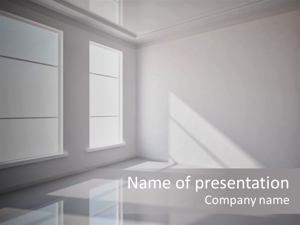 Hardwood Visualization Living PowerPoint Template