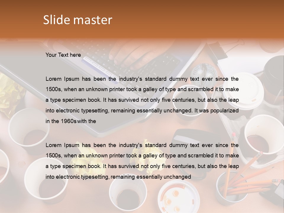 Businessman Black Paper PowerPoint Template