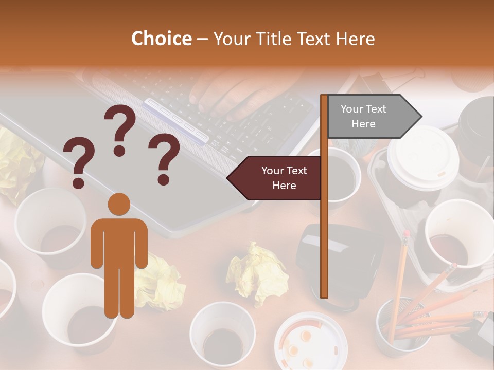 Businessman Black Paper PowerPoint Template