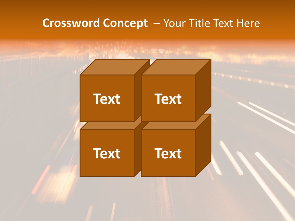 Smog Long Exposure Multiple Lane PowerPoint Template