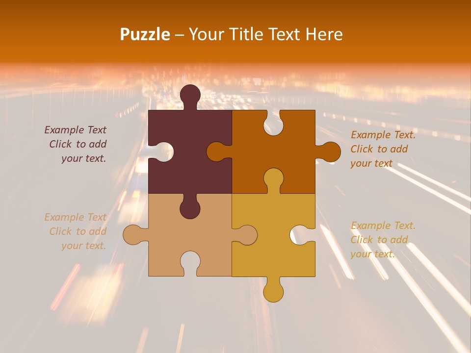 Smog Long Exposure Multiple Lane PowerPoint Template