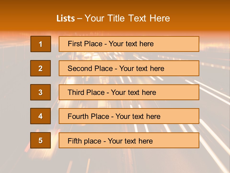 Smog Long Exposure Multiple Lane PowerPoint Template