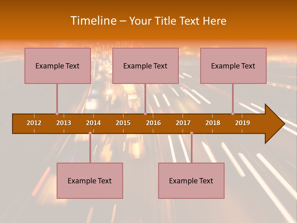 Smog Long Exposure Multiple Lane PowerPoint Template