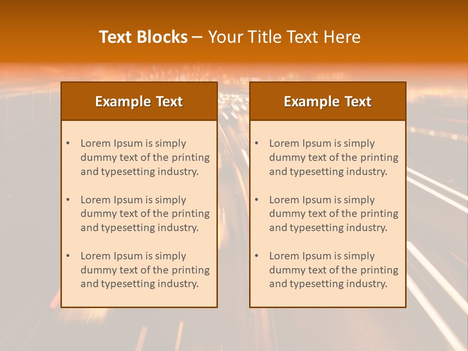 Smog Long Exposure Multiple Lane PowerPoint Template