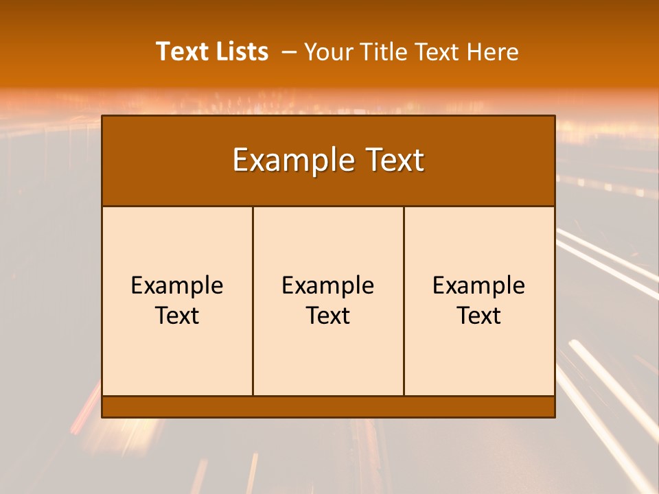 Smog Long Exposure Multiple Lane PowerPoint Template