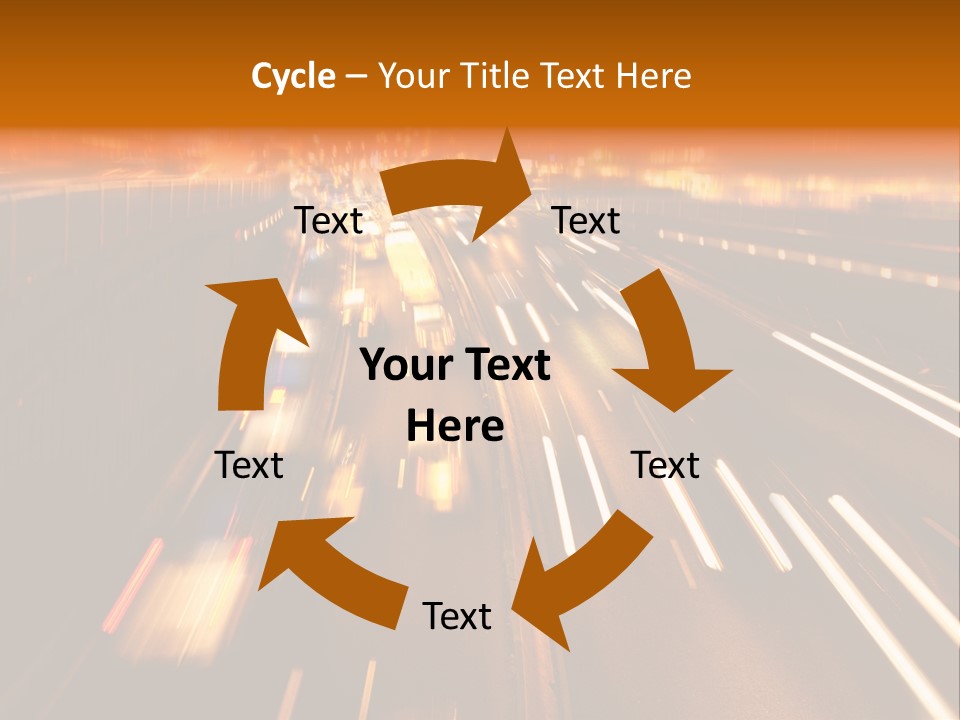 Smog Long Exposure Multiple Lane PowerPoint Template