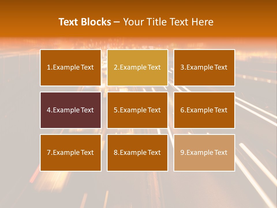 Smog Long Exposure Multiple Lane PowerPoint Template