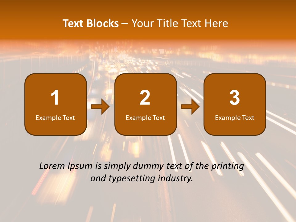 Smog Long Exposure Multiple Lane PowerPoint Template