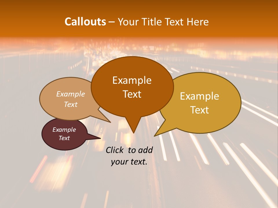 Smog Long Exposure Multiple Lane PowerPoint Template