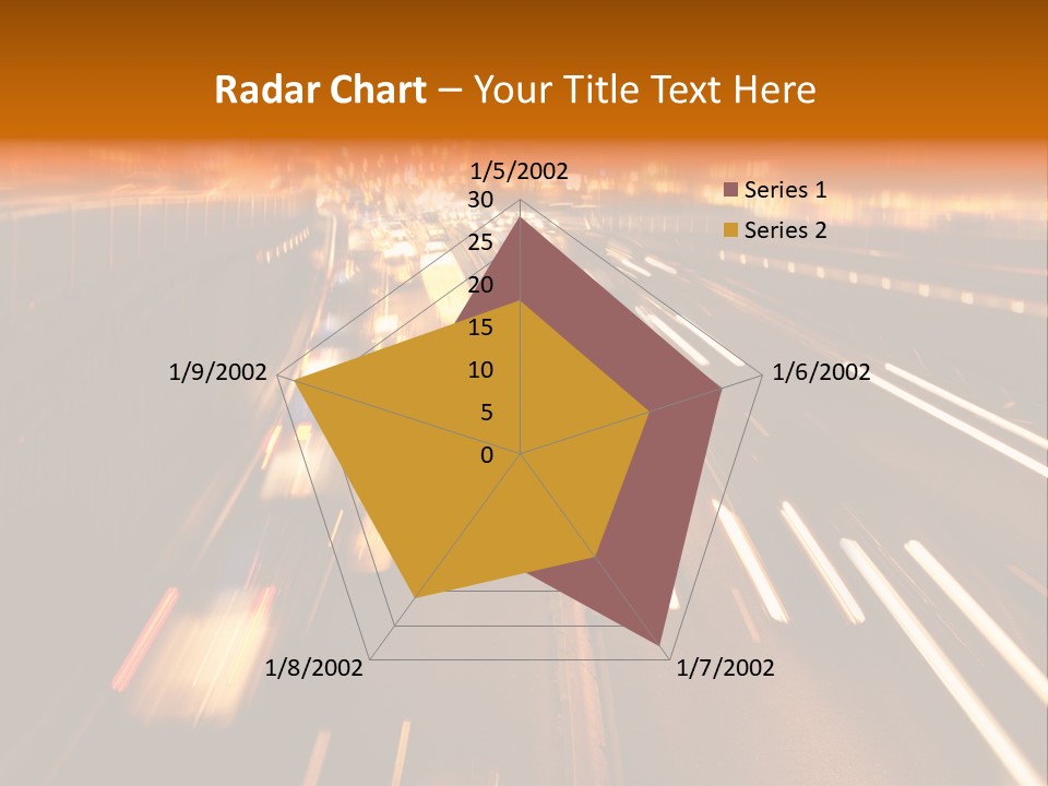 Smog Long Exposure Multiple Lane PowerPoint Template