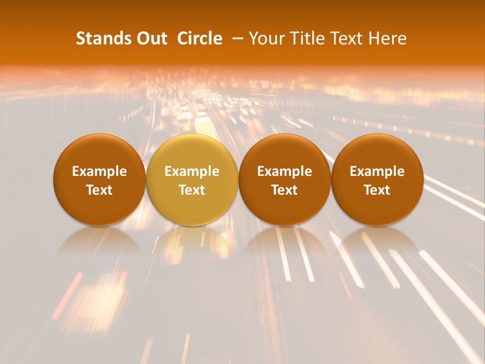 Smog Long Exposure Multiple Lane PowerPoint Template