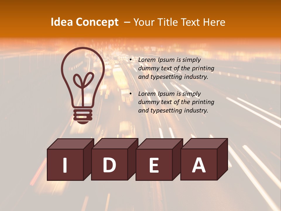 Smog Long Exposure Multiple Lane PowerPoint Template