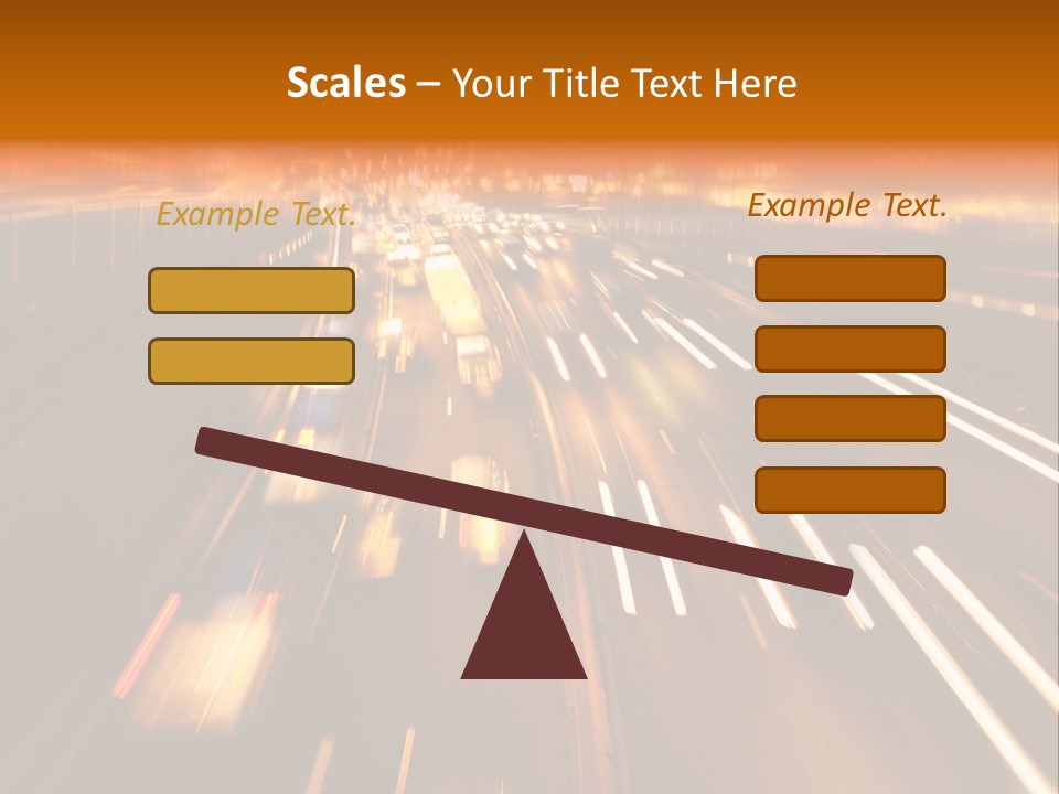 Smog Long Exposure Multiple Lane PowerPoint Template