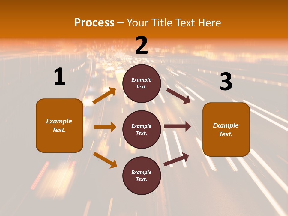Smog Long Exposure Multiple Lane PowerPoint Template