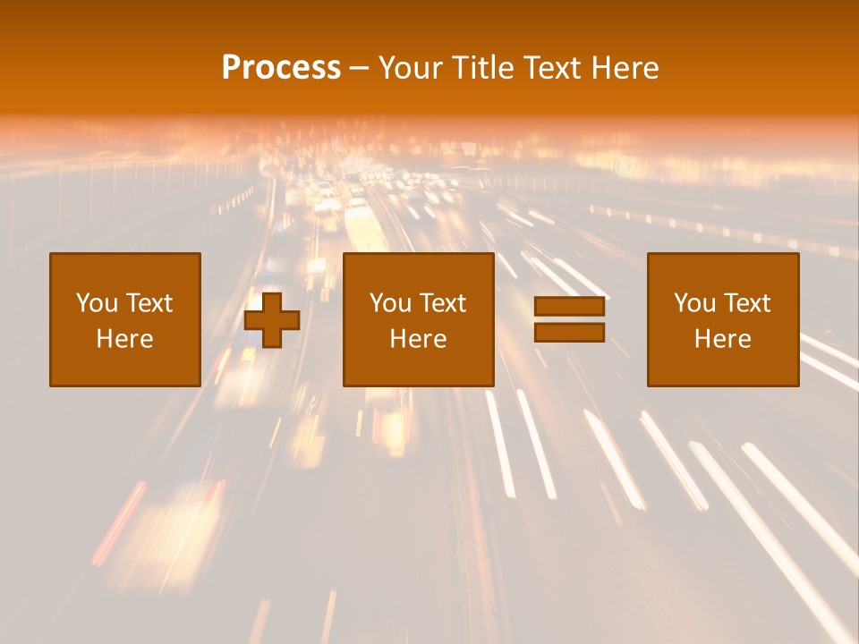 Smog Long Exposure Multiple Lane PowerPoint Template