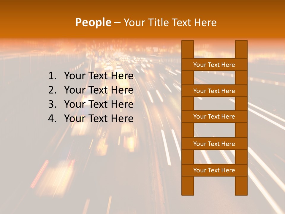 Smog Long Exposure Multiple Lane PowerPoint Template