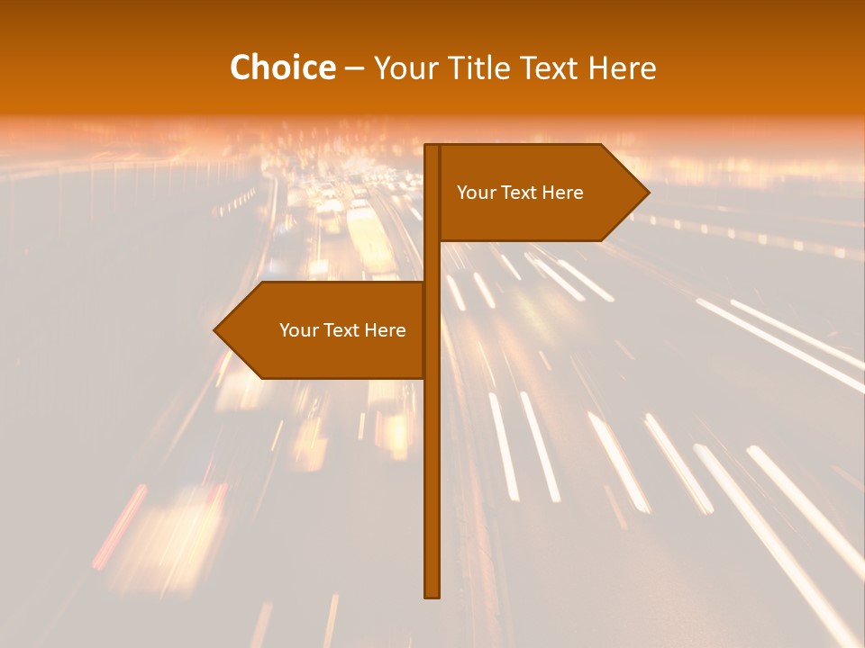 Smog Long Exposure Multiple Lane PowerPoint Template