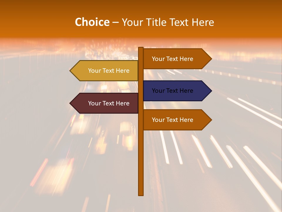 Smog Long Exposure Multiple Lane PowerPoint Template