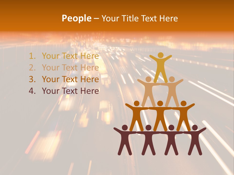 Smog Long Exposure Multiple Lane PowerPoint Template