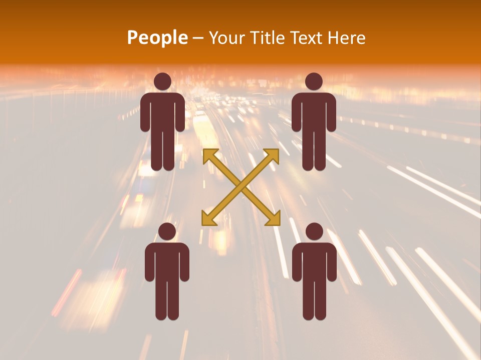 Smog Long Exposure Multiple Lane PowerPoint Template