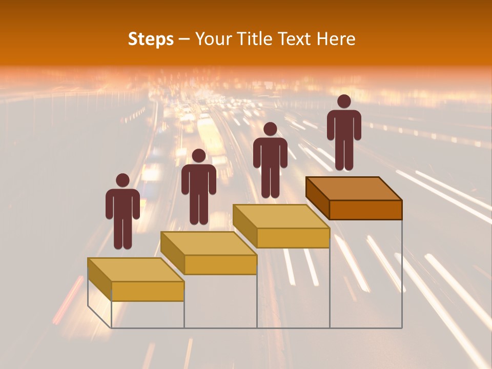 Smog Long Exposure Multiple Lane PowerPoint Template