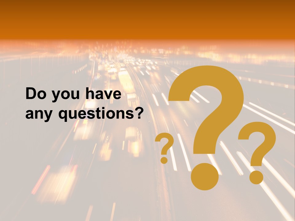 Smog Long Exposure Multiple Lane PowerPoint Template