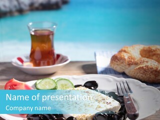 Bagel Olives Jug PowerPoint Template