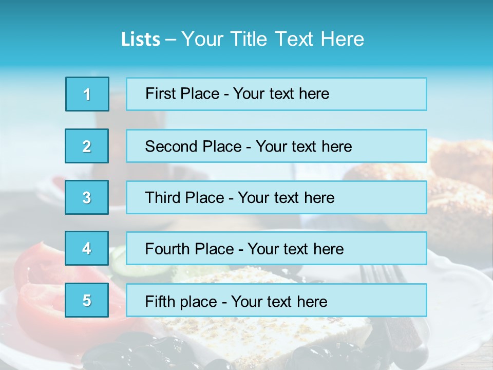 Bagel Olives Jug PowerPoint Template