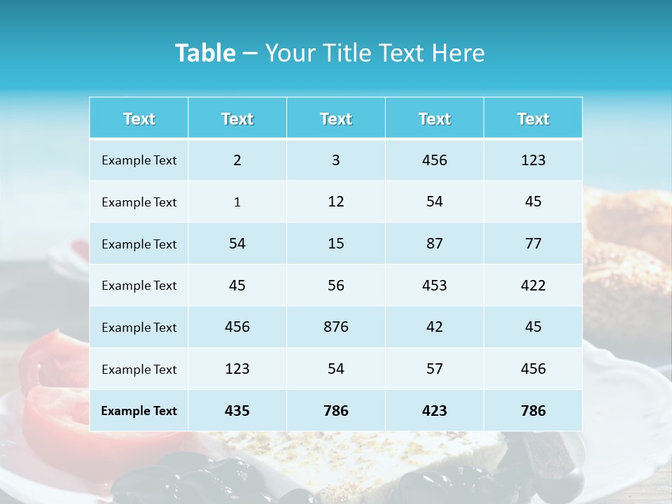 Bagel Olives Jug PowerPoint Template