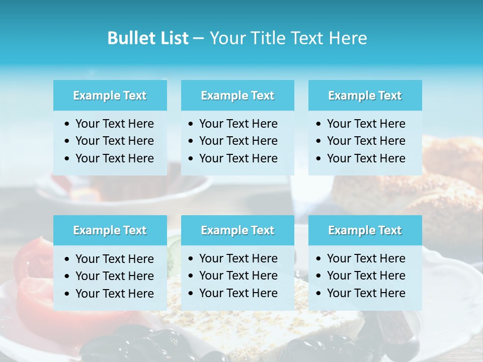 Bagel Olives Jug PowerPoint Template