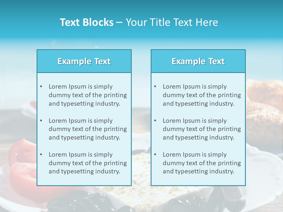 Bagel Olives Jug PowerPoint Template