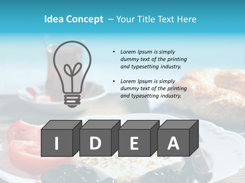 Bagel Olives Jug PowerPoint Template