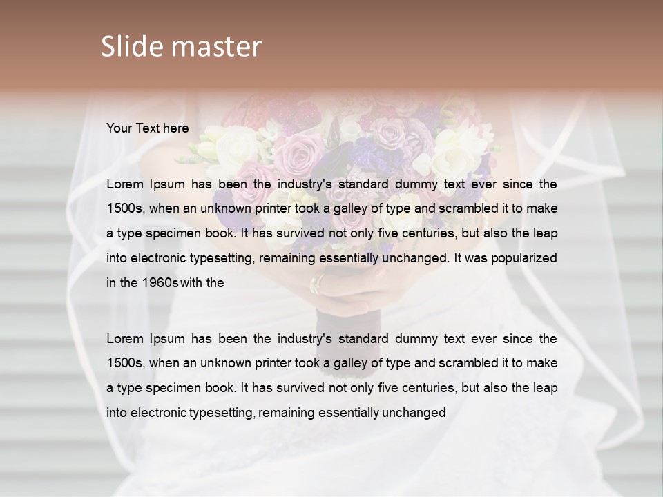 Holding Dress Engagement PowerPoint Template