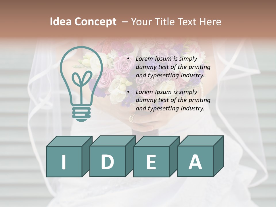 Holding Dress Engagement PowerPoint Template