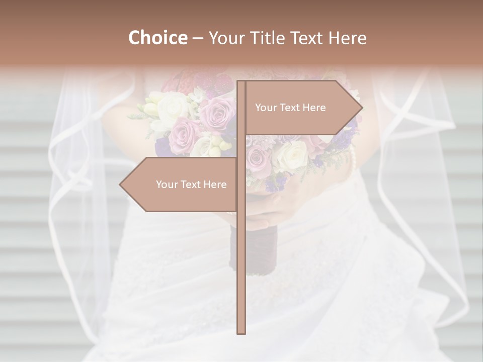 Holding Dress Engagement PowerPoint Template