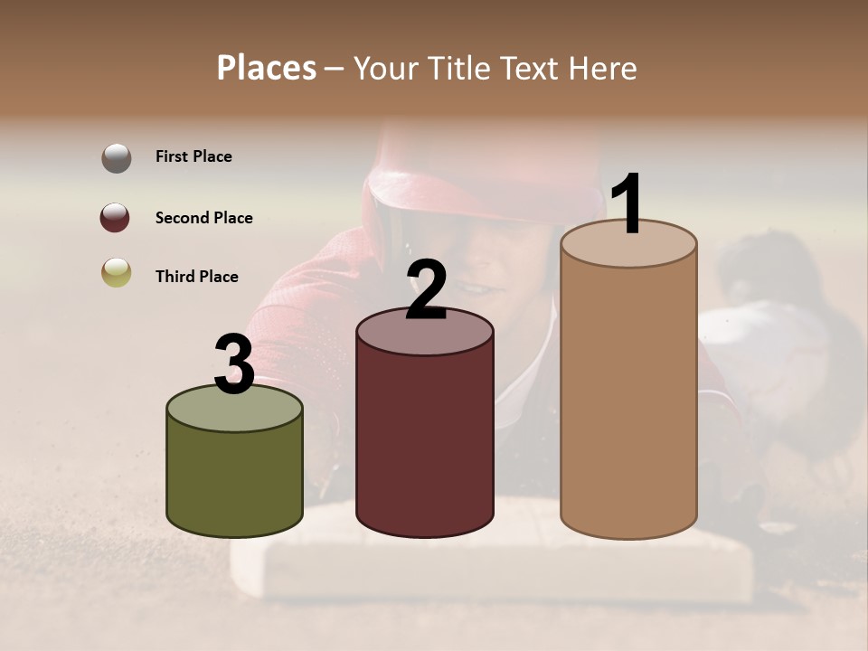 Baseball Player Reaching PowerPoint Template