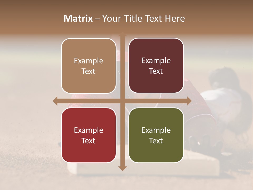 Baseball Player Reaching PowerPoint Template