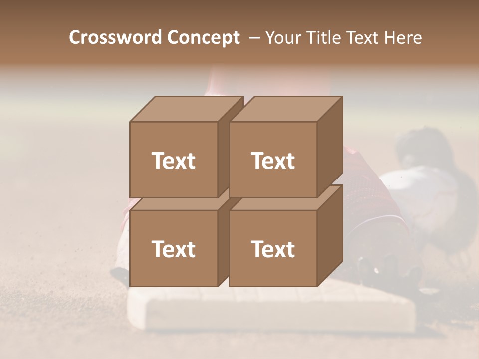 Baseball Player Reaching PowerPoint Template
