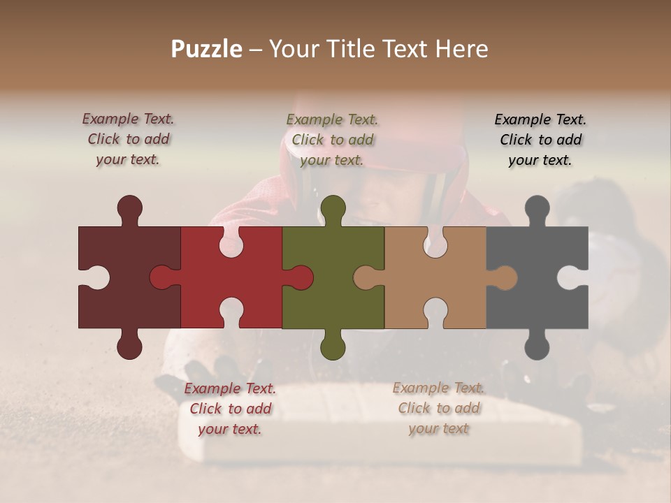 Baseball Player Reaching PowerPoint Template